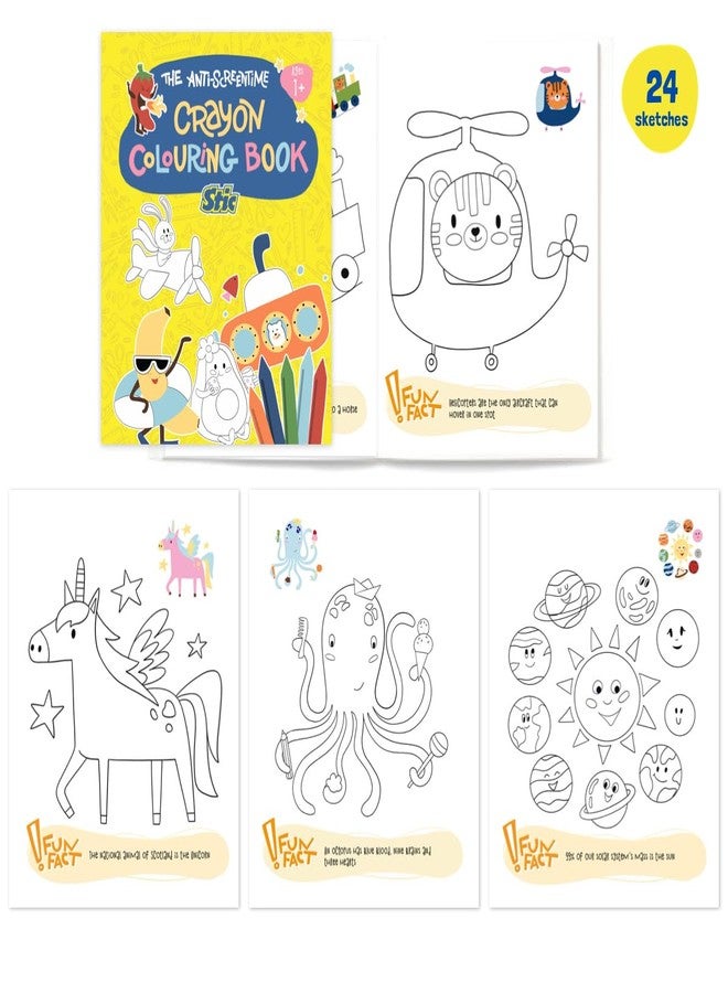 Stic 25 Retractable Crayons Colouring Book Toddler Grip Control Unbreakable Washable Erasable Twistable Non Toxic Edible finger block drawing Toy baby safe kindergarten return gift kids 1 year Pencil - Image 2